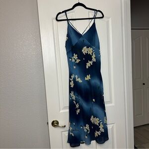 Mlle Gabrielle Blue Floral Midi Slip Dress  | 14 |